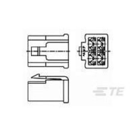 TE CONNECTIVITY FASTON .250 SERIES (6.3 MM) HOUSING 174202-1